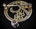 Broche en or blanc et jaune 18 carats et diamants 58 Facettes Broche 4