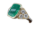 Bague en or jaune 18 carats, émeraude et diamants