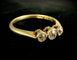 54 Bague trilogie ancienne en or jaune, platine et diamants 58 Facettes Bague 0012