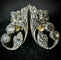 Boucles d’oreilles anciennes en or jaune, platine et diamants 58 Facettes Boucles 9