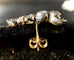 Boucles d’oreilles anciennes en or jaune, platine et diamants 58 Facettes Boucles 9