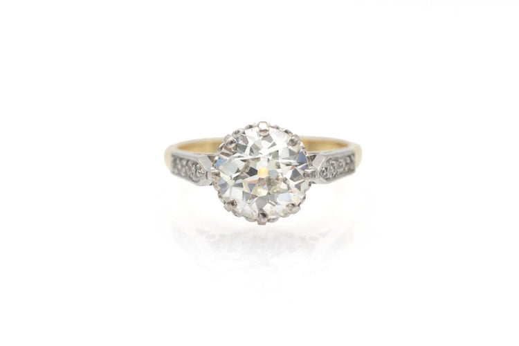 51 Bague ancienne en or jaune et blanc 18 carats et diamants 58 Facettes 13524
