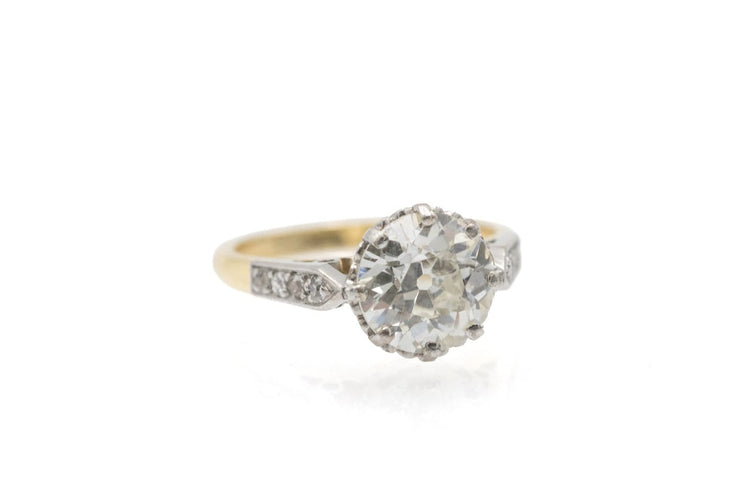51 Bague ancienne en or jaune et blanc 18 carats et diamants 58 Facettes 13524