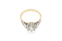 51 Bague ancienne en or jaune et blanc 18 carats et diamants 58 Facettes 13524