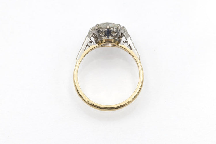 51 Bague ancienne en or jaune et blanc 18 carats et diamants 58 Facettes 13524