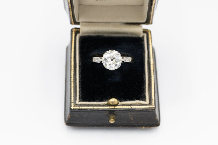 51 Bague ancienne en or jaune et blanc 18 carats et diamants 58 Facettes 13524