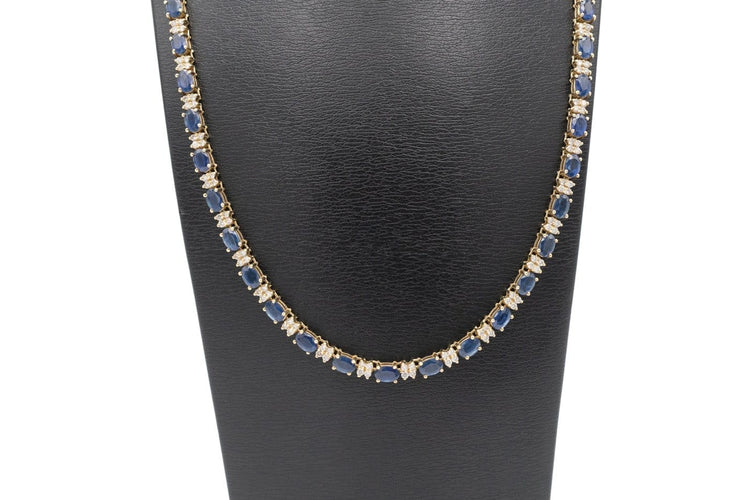 Collier en or jaune et blanc, saphirs et diamants 58 Facettes NN1