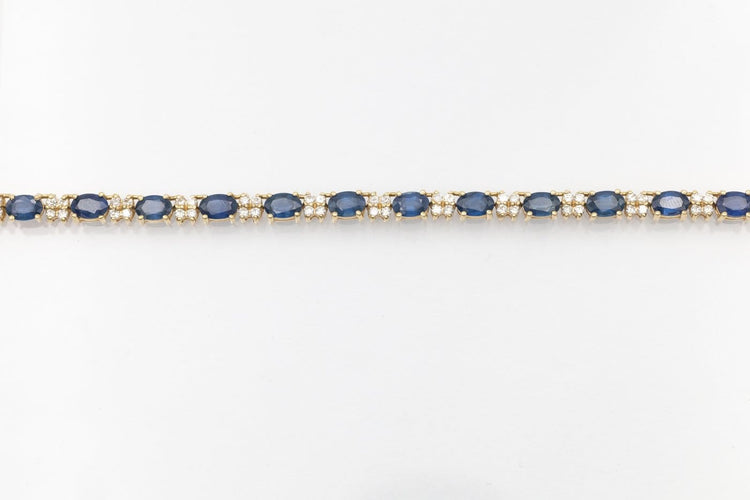 Collier en or jaune et blanc, saphirs et diamants 58 Facettes NN1