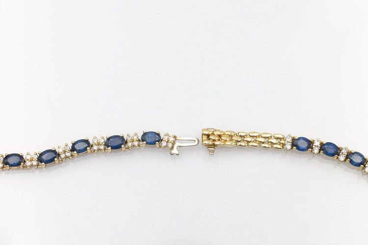 Collier en or jaune et blanc, saphirs et diamants 58 Facettes NN1