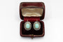 Boucles d'oreilles en or jaune, argent, diamants et turquoises 58 Facettes 13529