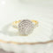 60 Bague cluster en or jaune 585 et diamants 58 Facettes HJ062621