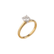 Solitaire - Bague en or jaune 585 et diamant