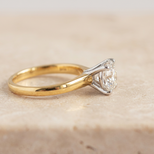 54 Solitaire - Bague en or jaune 585 et diamant 58 Facettes HJ062628