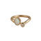 Toi-et-Moi - Bague en or jaune 585, opale et diamant