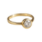 Bague solitaire en or jaune 585 et diamant