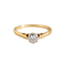 Bague solitaire diamant en or jaune 750 et or blanc