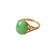 Bague en or jaune 750 et chrysoprase