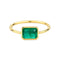 53 AITCHES - Bague en or 18K avec émeraude taille à degrés 58 Facettes GBR1072YG