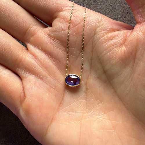 Aitches Love More - Collier en or 18 ct et saphir violet 58 Facettes GPD1014PU