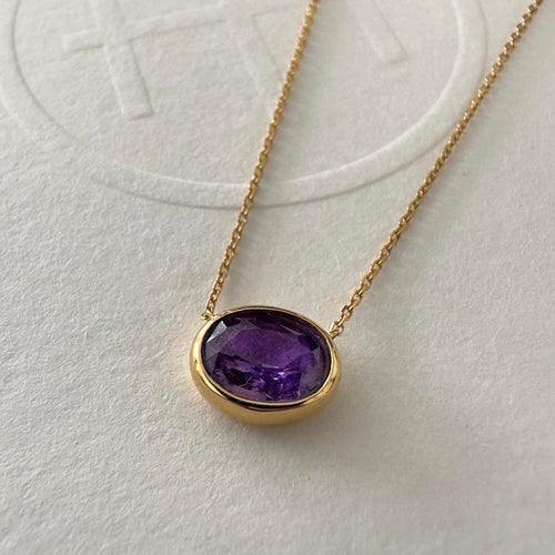 Aitches Love More - Collier en or 18 ct et saphir violet 58 Facettes GPD1014PU