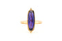 53 Bague contemporaine en or jaune 18 carats et améthyste 58 Facettes B892