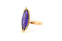 53 Bague contemporaine en or jaune 18 carats et améthyste 58 Facettes B892