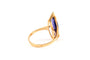 53 Bague contemporaine en or jaune 18 carats et améthyste 58 Facettes B892