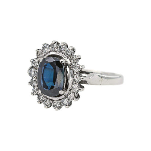 53.5 Bague Pompadour Argent Saphir, Diamant 58 Facettes 5348118CN