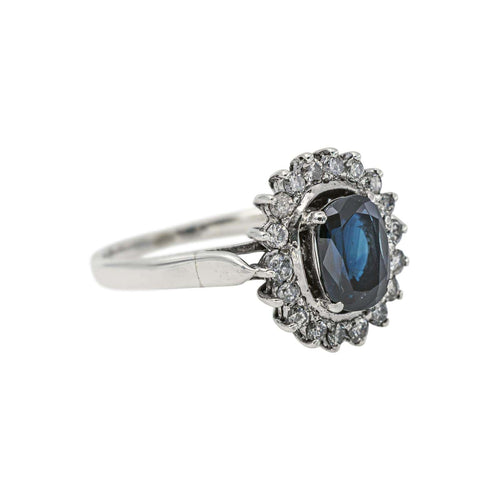 53.5 Bague Pompadour Argent Saphir, Diamant 58 Facettes 5348118CN