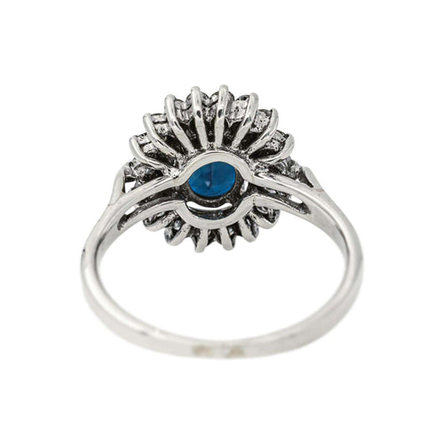 53.5 Bague Pompadour Argent Saphir, Diamant 58 Facettes 5348118CN