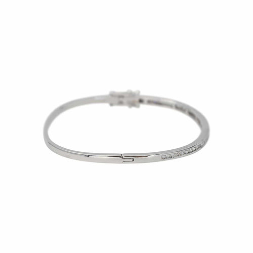 Bracelet jonc en or blanc et diamants 58 Facettes 5481003CN
