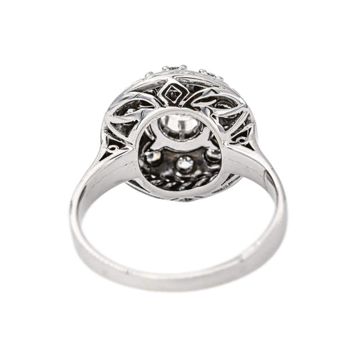 53 Marguerite - Bague en or blanc et diamants 58 Facettes 5709157CN