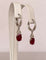 ALGT - Boucles d'oreilles en or blanc avec rubis et diamants 58 Facettes earrings