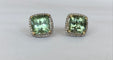 Boucles d'oreilles en or blanc 18 carats, tourmalines et diamants 58 Facettes earrings