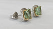 Boucles d'oreilles en or blanc 18 carats, tourmalines et diamants 58 Facettes earrings