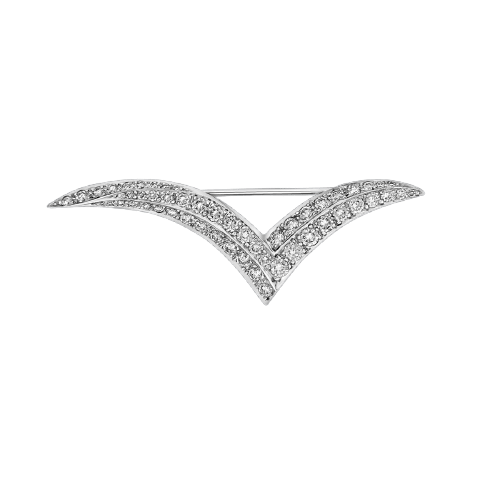 Tiffany & Co. Seagull - Broche Grande Mouette en platine et diamants