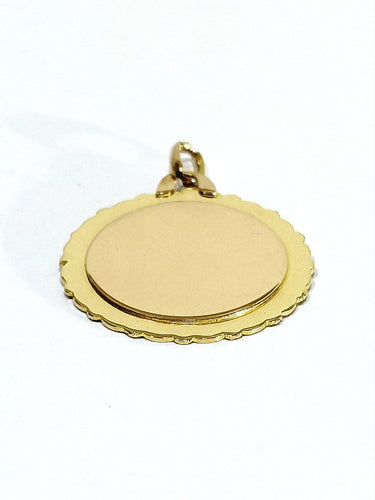Augis - Pendentif médaille en or jaune et rose, diamant et rubis 58 Facettes 1808939