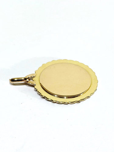 Augis - Pendentif médaille en or jaune et rose, diamant et rubis 58 Facettes 1808939