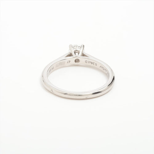 47 Cartier 1895 - Bague solitaire en platine et diamant 58 Facettes Cartier