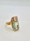54 Bague tourmaline « melon d'eau » en or jaune et diamants 58 Facettes 323/791