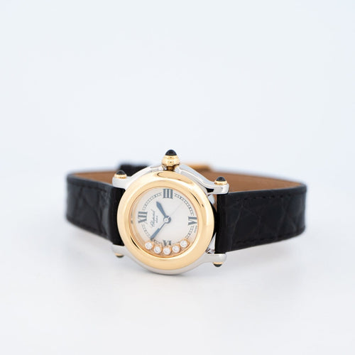 Chopard Happy Sport - Montre SM acier, or jaune et diamants 58 Facettes 574