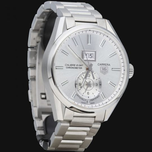 TAG Heuer Carrera - Montre Calibre 8 GMT en acier 58 Facettes MT47570