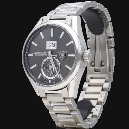 TAG Heuer Carrera - Montre Calibre 8 GMT en acier 58 Facettes MT47437