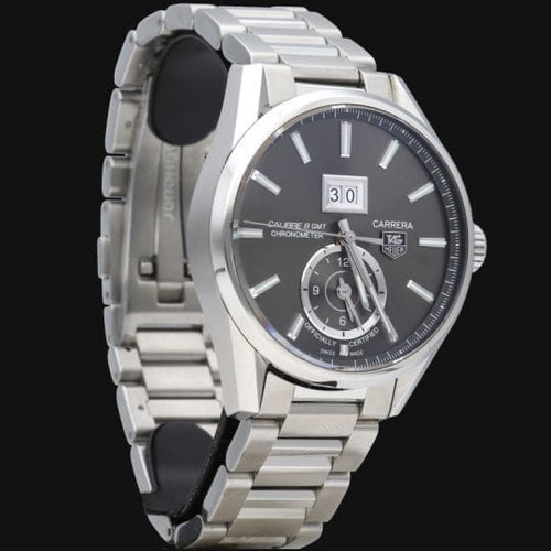 TAG Heuer Carrera - Montre Calibre 8 GMT en acier 58 Facettes MT47437