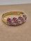 57 Bague pavée rubis et diamants en or 18 ct 58 Facettes CV-109