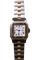 Cartier Santos Carrée Godron - Montre en acier et or jaune
