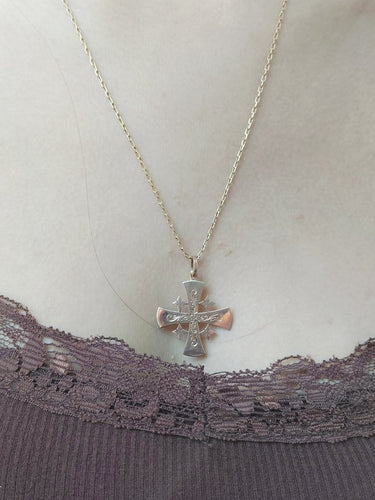 Croix de Jérusalem - Pendentif en or rose 18 carats 58 Facettes 1809874