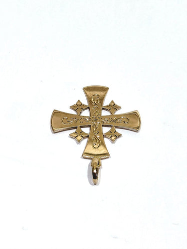 Croix de Jérusalem - Pendentif en or rose 18 carats 58 Facettes 1809874