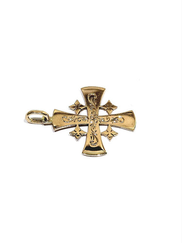 Croix de Jérusalem - Pendentif en or rose 18 carats 58 Facettes 1809874