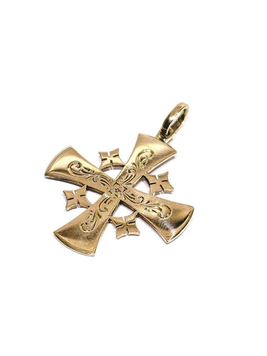 Croix de Jérusalem - Pendentif en or rose 18 carats 58 Facettes 1809874